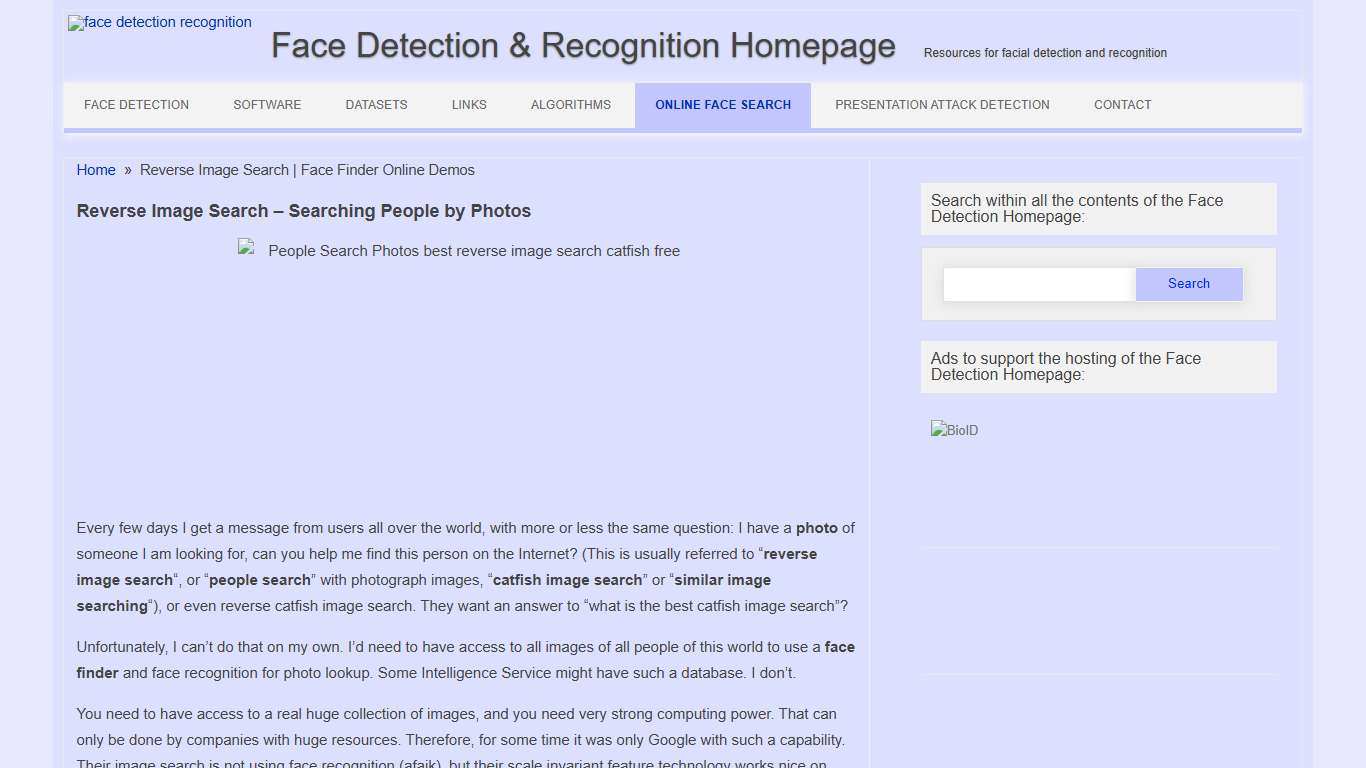 Reverse Image Search Catfish & Online Face Finders free 2022